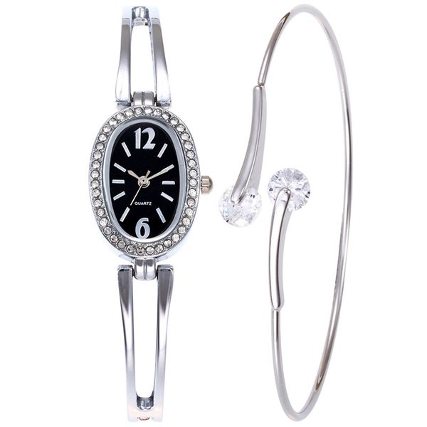 funique 2/3pcs women alloy watch bracelet shining rhinestone jewelry gifts fashion steel strip creative wristwatch bangle set c19041202, Slivery;brown
funique 2/3pcs women alloy watch bracelet shining rhinestone jewelry gifts fashion steel strip creative wristwatch bangle set c19041202, Slivery;brown