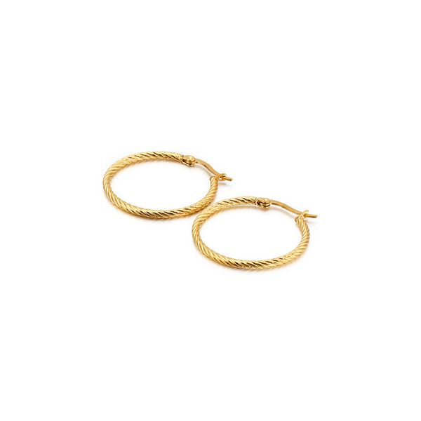hoop & huggie jewelry simple earrings big ring coil hollow titanium steel drop, Golden;silver
hoop & huggie jewelry simple earrings big ring coil hollow titanium steel drop, Golden;silver
