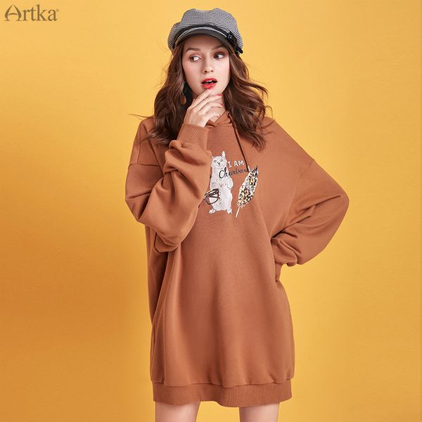artka 2019 autumn new women long fashion cartoon print casual hooded pullover oversize sweatshirt va15191q, Black
artka 2019 autumn new women long fashion cartoon print casual hooded pullover oversize sweatshirt va15191q, Black