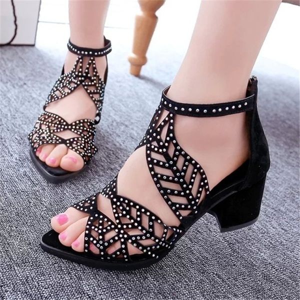 sandals women in europe america with thick rhinestones zipper patent leather shoes spring autumn summer shoe, Black
sandals women in europe america with thick rhinestones zipper patent leather shoes spring autumn summer shoe, Black