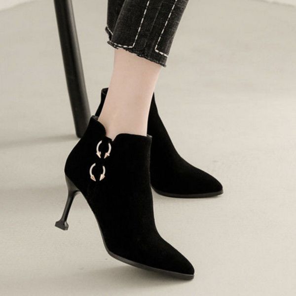 cresfimix women cute pointed toe short ankle boots lady classic light weight autumn shoes botas femininas b6030, Black
cresfimix women cute pointed toe short ankle boots lady classic light weight autumn shoes botas femininas b6030, Black
