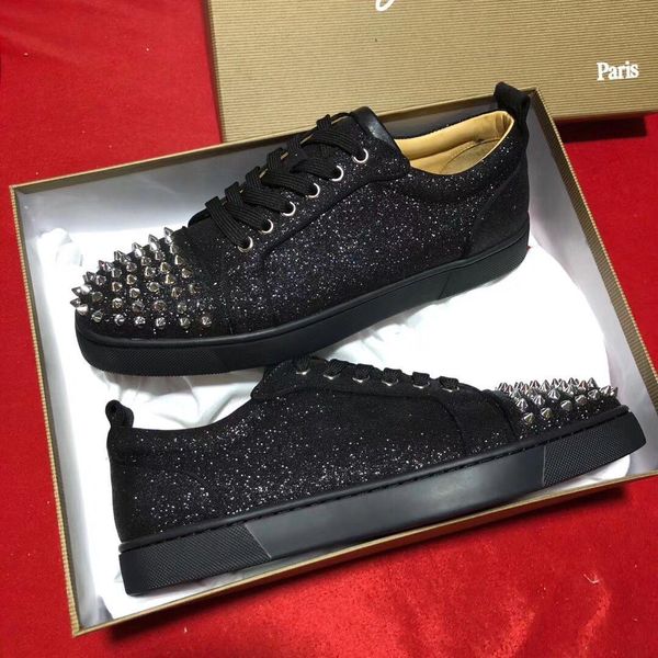 черный блеск шипованных flats мужские кроссовки red bottom homme viera шипы черный бархат кожи кроссовки low top открытый туризм квартиры, Black
черный блеск шипованных flats мужские кроссовки red bottom homme viera шипы черный бархат кожи кроссовки low top открытый туризм квартиры, Black