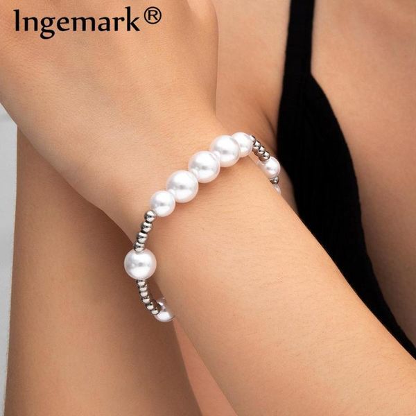 punk elegant stainless steel chain bracelet bangle bridal wedding boho baroque pearl big beaded bracelets friends couple jewelry, Black
punk elegant stainless steel chain bracelet bangle bridal wedding boho baroque pearl big beaded bracelets friends couple jewelry, Black