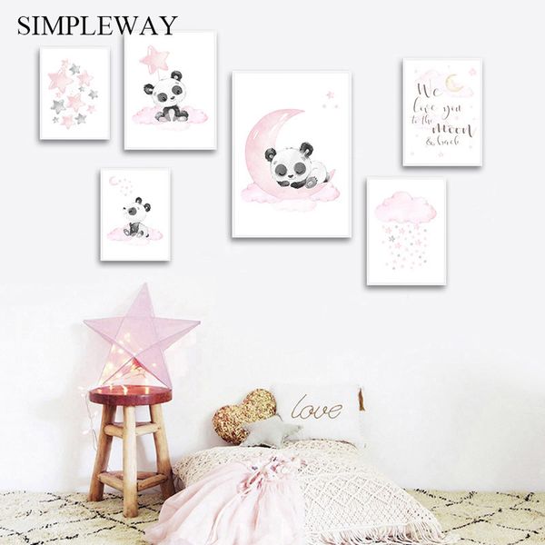 ребенок плакат детские wall art холст печати pink мультфильм panda moon картина nordic kid decoration изображение baby girl room decor
ребенок плакат детские wall art холст печати pink мультфильм panda moon картина nordic kid decoration изображение baby girl room decor