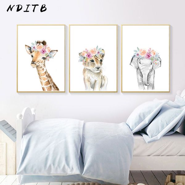 floral safari animal lion elephant canvas painting nursery poster print wall art pictures nordic kids baby bedroom decoration
floral safari animal lion elephant canvas painting nursery poster print wall art pictures nordic kids baby bedroom decoration