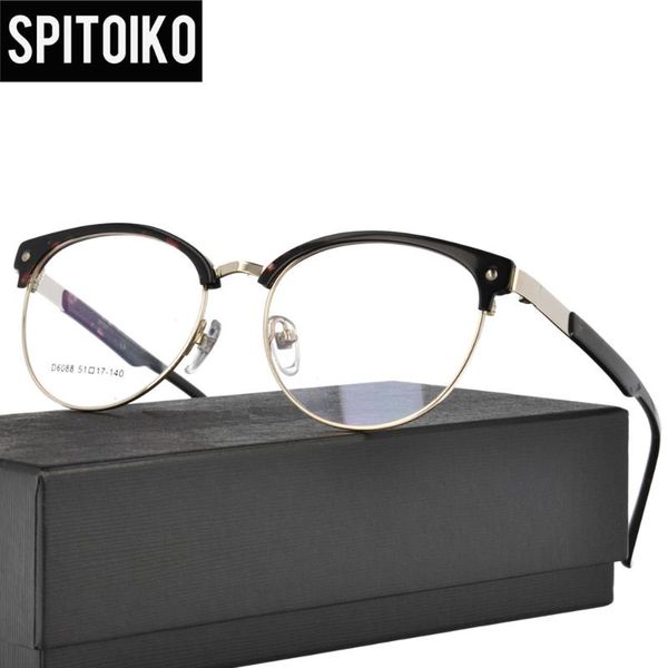 spitoiko eyeglasses myopia spectacles prescription eyewear eyeglasses d6088, Black
