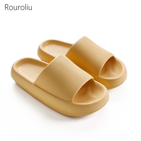 rouroliu 2020 women summer thick sole eva slippers waterproof flip flops non-slip bathroom slides new couple shoes, Black 
rouroliu 2020 women summer thick sole eva slippers waterproof flip flops non-slip bathroom slides new couple shoes, Black
