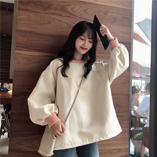 harajuku easing have thin plus velvet students solid color hoodie pullovers -50, Black
harajuku easing have thin plus velvet students solid color hoodie pullovers -50, Black