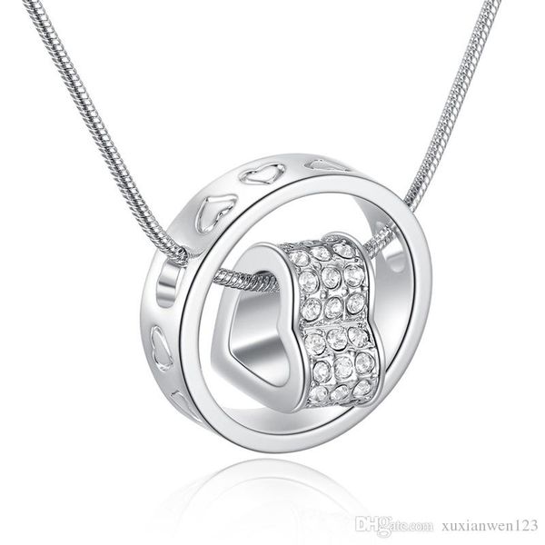simple fashion jewelry platinum plated round shape cubic zirconia pendant necklace for women daily wear chain necklace, Silver
simple fashion jewelry platinum plated round shape cubic zirconia pendant necklace for women daily wear chain necklace, Silver