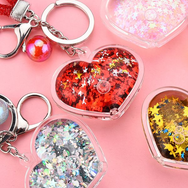 key chain heart keychain for women pendant transparent quicksand sequin key chain lover car keychain new, Silver
key chain heart keychain for women pendant transparent quicksand sequin key chain lover car keychain new, Silver