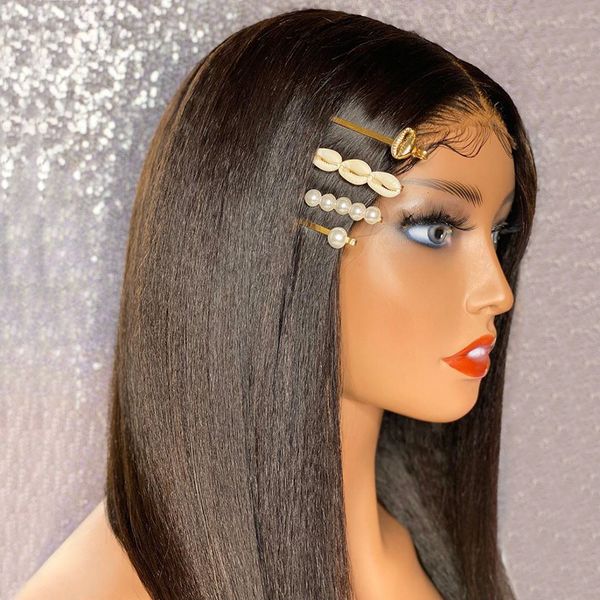 13*6 short bob lace front human hair wigs for women kinky straight hair pre plucked remy brazilian pre plucked, Black
13*6 short bob lace front human hair wigs for women kinky straight hair pre plucked remy brazilian pre plucked, Black