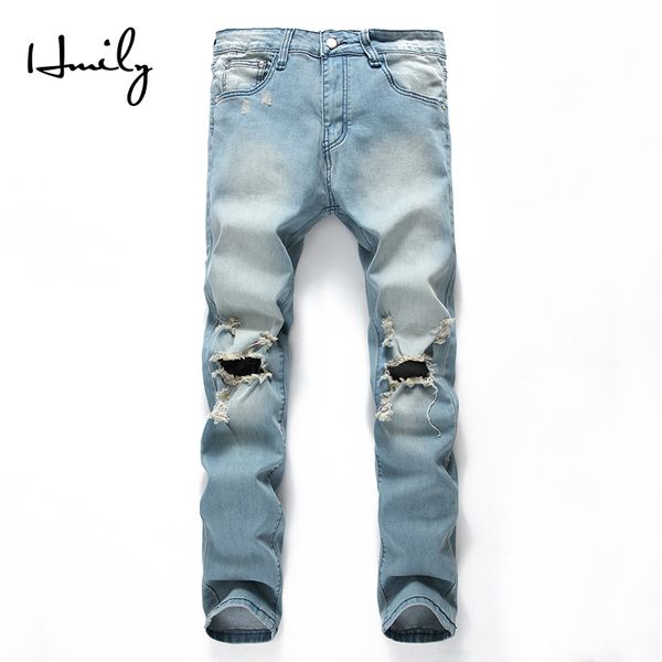 men's jeans hmily full length slim pants summer ripped pencil trousers casual denim skinny mens big size 28-42, Blue
men's jeans hmily full length slim pants summer ripped pencil trousers casual denim skinny mens big size 28-42, Blue