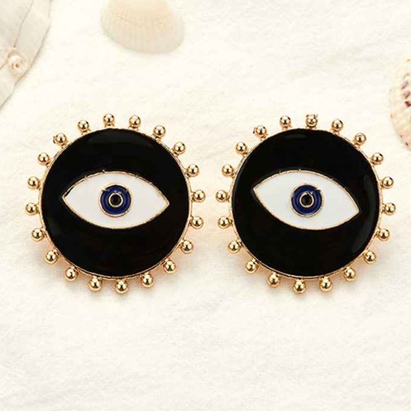 european and american retro female black devil eye earring exaggerated design earring street shooting fashion punk style female earrings, Golden;silver
european and american retro female black devil eye earring exaggerated design earring street shooting fashion punk style female earrings, Golden;silver