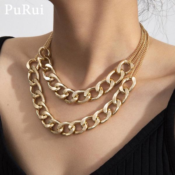 purui steampunk cuban chain necklace for women hiphop gold color boys street wear choker necklace thicken layered collar jewelry, Silver
purui steampunk cuban chain necklace for women hiphop gold color boys street wear choker necklace thicken layered collar jewelry, Silver