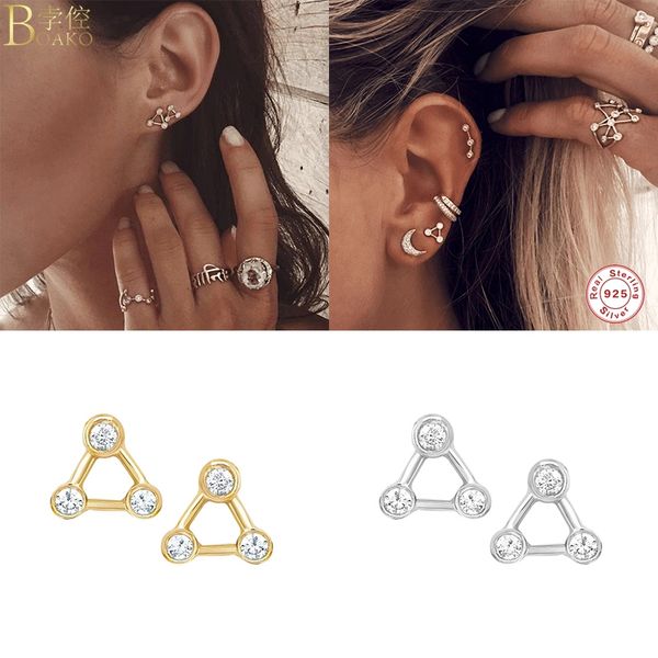 other boako luxury triangle shape plata de ley 925 bling stud earrings for mujer woman lovers' engagement sterling silver pendientes, Golden;silver
other boako luxury triangle shape plata de ley 925 bling stud earrings for mujer woman lovers' engagement sterling silver pendientes, Golden;silver
