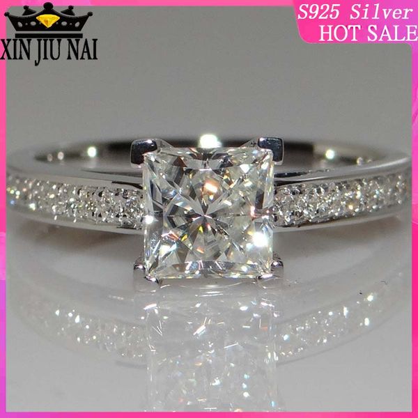 925 sterling silver princess square diamond ring four-claw square clark diamond ring female marriage personalized, Golden;silver
925 sterling silver princess square diamond ring four-claw square clark diamond ring female marriage personalized, Golden;silver