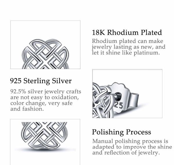 fashion-real genuine 925 sterling silver luck celtics knot earrings elegant charming earrings for women fine jewelry gift01, Golden;silver
fashion-real genuine 925 sterling silver luck celtics knot earrings elegant charming earrings for women fine jewelry gift01, Golden;silver