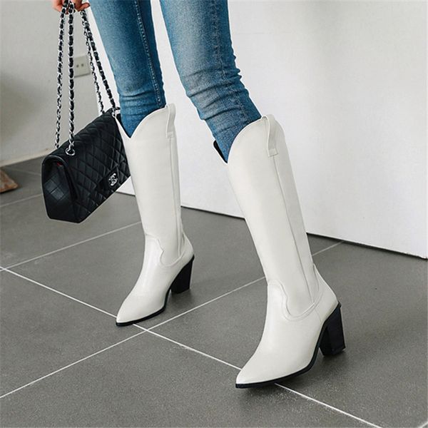 2020 pointed toe western cowgirl boots cowboy boots shoes women long cossacks femal shoes botas mujer, Black
2020 pointed toe western cowgirl boots cowboy boots shoes women long cossacks femal shoes botas mujer, Black