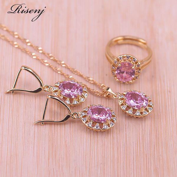 risenj princess pink crystal & zircon costume gold color jewelry set adjustable ring necklace earrings set fast ship, Silver
risenj princess pink crystal & zircon costume gold color jewelry set adjustable ring necklace earrings set fast ship, Silver