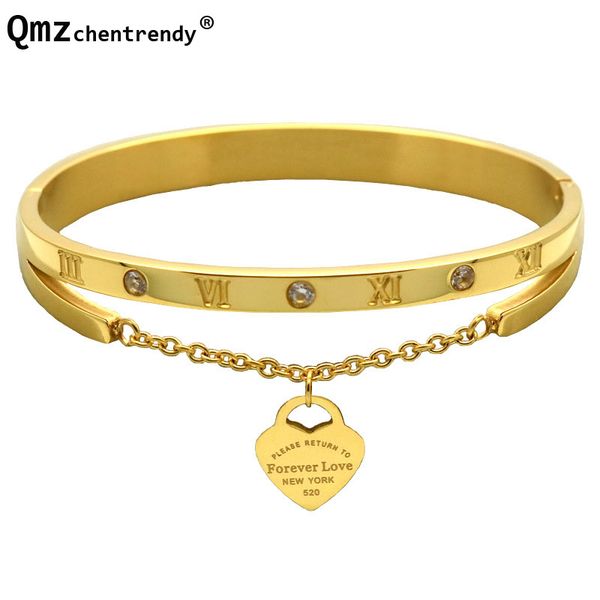 bangle girls classic stainless steel roman numeral bracelets peach heart charm love forever digital bling cubic zirconia jewelry, Black
bangle girls classic stainless steel roman numeral bracelets peach heart charm love forever digital bling cubic zirconia jewelry, Black