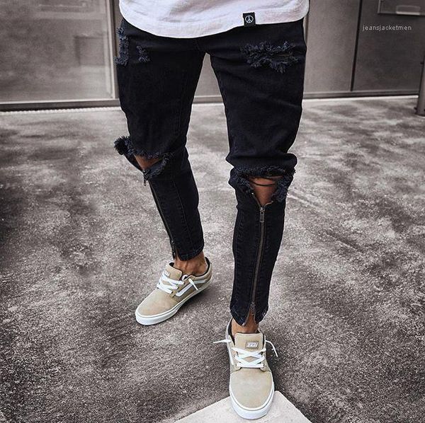 mens zipper holes jeans black ripped slim fit mens represen denim pencil pants mens designer jeans, Blue
mens zipper holes jeans black ripped slim fit mens represen denim pencil pants mens designer jeans, Blue