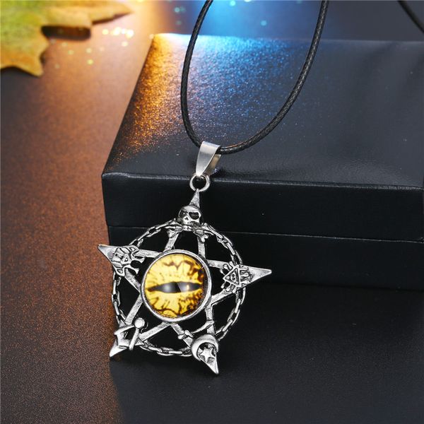 1pc punk gothic big hollow star evil eye men necklace european vintage trendy skull skeleton eye pendant choker for male jewelry, Silver
1pc punk gothic big hollow star evil eye men necklace european vintage trendy skull skeleton eye pendant choker for male jewelry, Silver