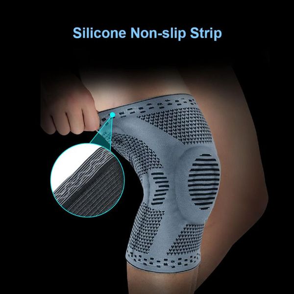1 piece patella knee protector brace silicone spring knee pad basketball knitted compression elastic sleeve support sports, Black;gray
1 piece patella knee protector brace silicone spring knee pad basketball knitted compression elastic sleeve support sports, Black;gray
