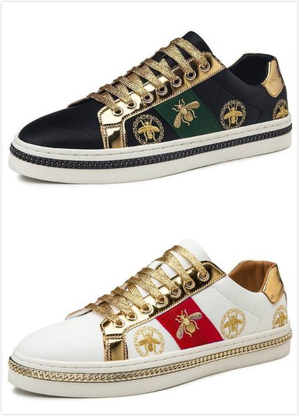 designer low leather sneakers2020mens classic bee low-stripe leather sneakers womens casual trainers fashion 2019 men shoes, Black
designer low leather sneakers2020mens classic bee low-stripe leather sneakers womens casual trainers fashion 2019 men shoes, Black