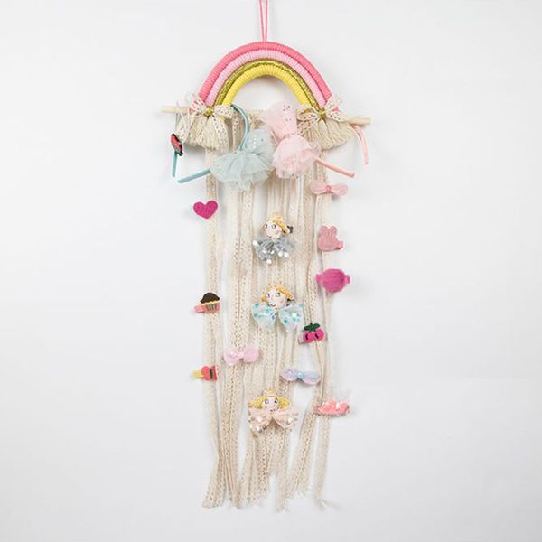 nordic woven rainbow children hair clip storage holder headwear organizing strip wall hanging headdress finishing rack decoratio, Slivery;white
nordic woven rainbow children hair clip storage holder headwear organizing strip wall hanging headdress finishing rack decoratio, Slivery;white