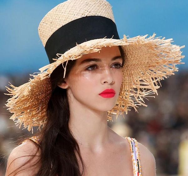2019 women s summer straw hat fedoras sombrero mujer panama high hat beach vintage cylinder fashionable brimmed visor, Blue;gray
2019 women s summer straw hat fedoras sombrero mujer panama high hat beach vintage cylinder fashionable brimmed visor, Blue;gray
