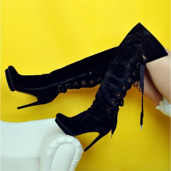 boots pattern europe and america extra large code women's 12cm thin heels superior quality stage performance 34-46 47, Black
boots pattern europe and america extra large code women's 12cm thin heels superior quality stage performance 34-46 47, Black