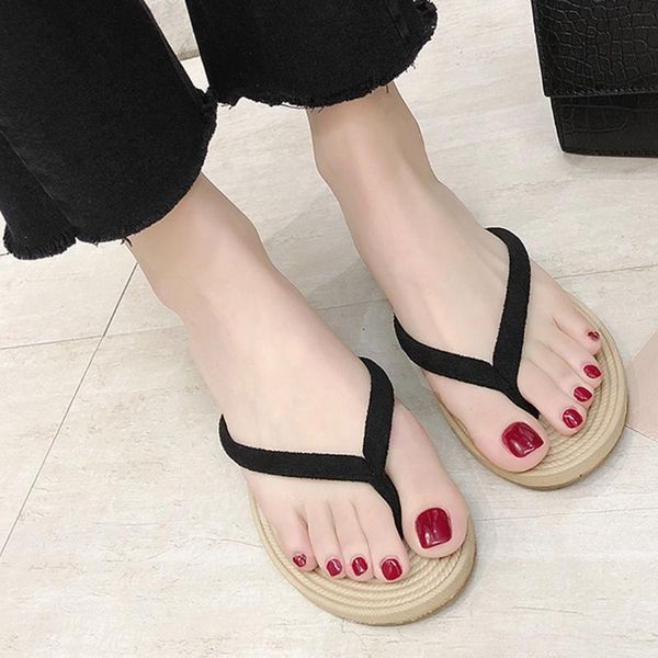 bohemian straw beach flip flops woman shoes breathable non-slip women's summer footwear large size flat beach slipper woman, Black
bohemian straw beach flip flops woman shoes breathable non-slip women's summer footwear large size flat beach slipper woman, Black