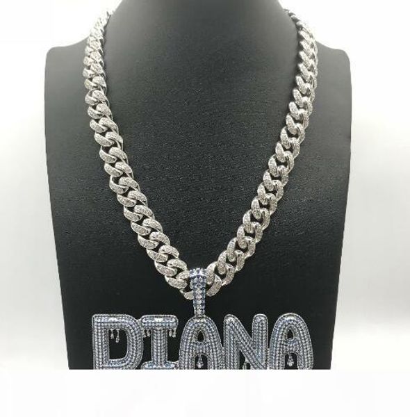custom jewelry ice out name chain bubble drip crown letter pendant hip hop jewelry, Silver
custom jewelry ice out name chain bubble drip crown letter pendant hip hop jewelry, Silver