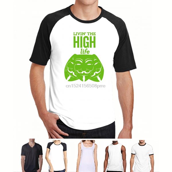funny men t shirt women novelty tshirt living the high life cool t-shirt