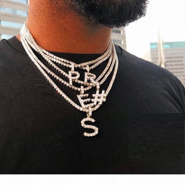 a-z zircon tennis letters alphabet pendant personalized name with cz tennis chain initial necklace for men women, Silver
a-z zircon tennis letters alphabet pendant personalized name with cz tennis chain initial necklace for men women, Silver