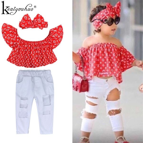 2020 baby girl clothes summer tracksuit for children clothing girls sets t-shirt+broken hole jeans kids clothes 1 2 3 4 5 6 year 0927, White
2020 baby girl clothes summer tracksuit for children clothing girls sets t-shirt+broken hole jeans kids clothes 1 2 3 4 5 6 year 0927, White