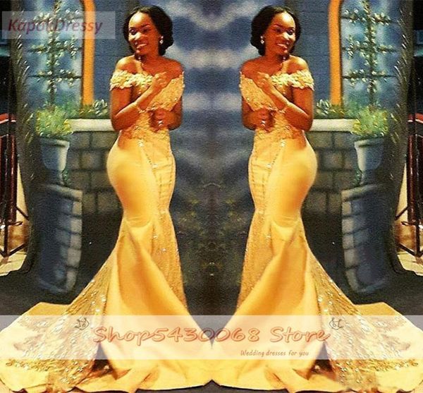 african nigerian yellow mermaid prom dresses 2020 off shoulder lace sequined satin evening prom gowns arabic dress custom, White;black
african nigerian yellow mermaid prom dresses 2020 off shoulder lace sequined satin evening prom gowns arabic dress custom, White;black