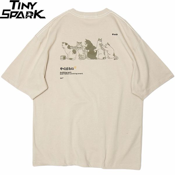 men hip hop t shirt streetwear japanese kanji harajuku funny cat t-shirt summer short sleeve tees cotton print tshirts 200925, White;black
men hip hop t shirt streetwear japanese kanji harajuku funny cat t-shirt summer short sleeve tees cotton print tshirts 200925, White;black