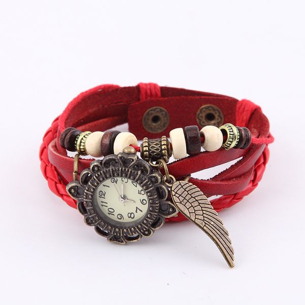 vintage wing of angle quartz watch clock women pu leather band bracelet wristwatches for women&menrelojes mujer smile, Slivery;brown
vintage wing of angle quartz watch clock women pu leather band bracelet wristwatches for women&menrelojes mujer smile, Slivery;brown