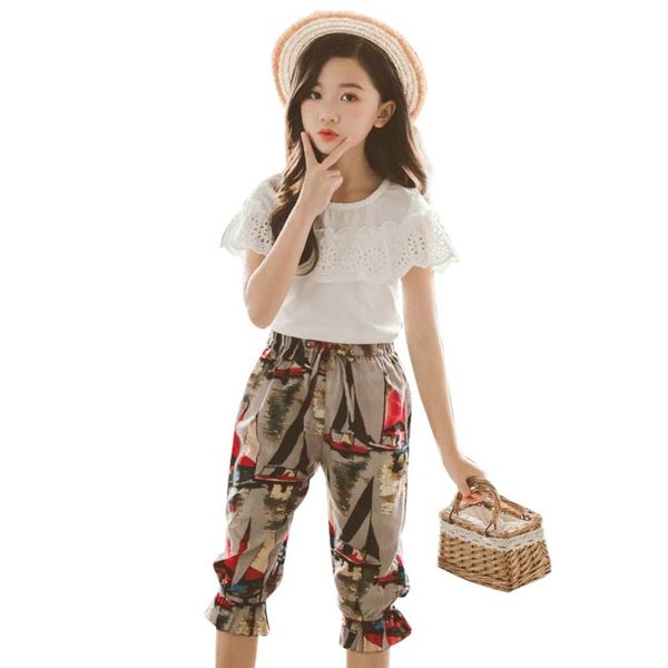 clothing sets girls clothes set lace shirt + floral pants 2pcs girl summer fashion kids 6 8 10 12 13 14 year, White
clothing sets girls clothes set lace shirt + floral pants 2pcs girl summer fashion kids 6 8 10 12 13 14 year, White