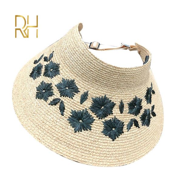 summer straw hats for women beach holiday raffia caps female empty visor hat embroidery floral wide brim outdoor sun hat rh, Blue;gray
summer straw hats for women beach holiday raffia caps female empty visor hat embroidery floral wide brim outdoor sun hat rh, Blue;gray