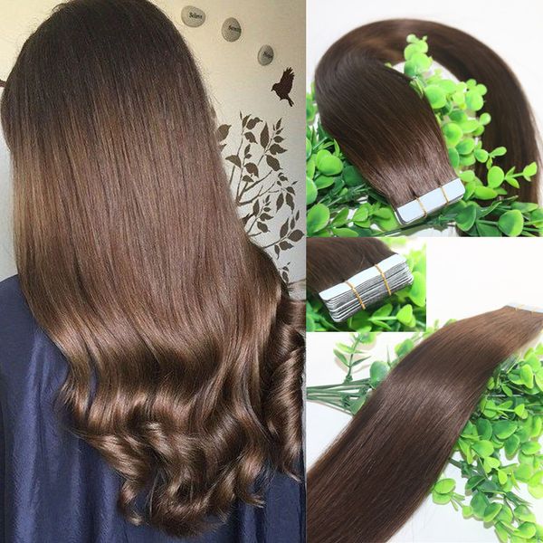 tape in human hair extensions medium brown #4 40pcs 100gram remy tape hair extensions skin weft thick end, Black
tape in human hair extensions medium brown #4 40pcs 100gram remy tape hair extensions skin weft thick end, Black