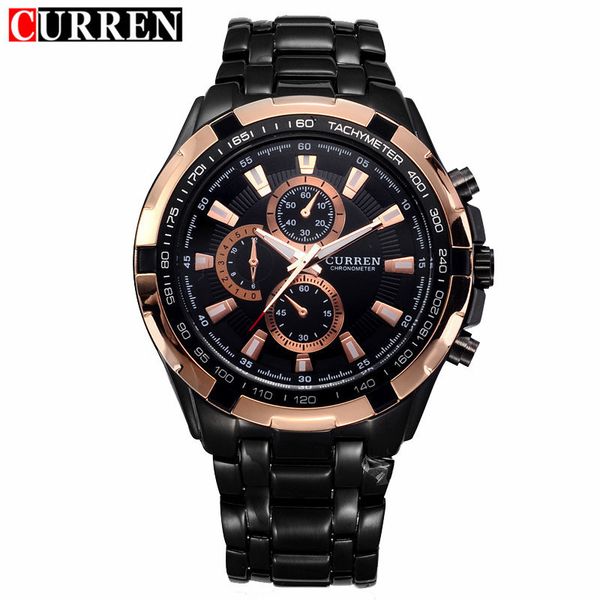 wristwatches curren watch mens black stainless steel quartz wrist watches waterproof sport male clock relogio masculino, Slivery;brown
wristwatches curren watch mens black stainless steel quartz wrist watches waterproof sport male clock relogio masculino, Slivery;brown