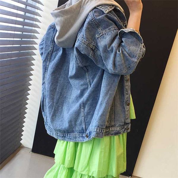 women's jackets 2021 autumn winter women denim jacket outerwear hooded high street fashionable korean style jeans, Black;brown
women's jackets 2021 autumn winter women denim jacket outerwear hooded high street fashionable korean style jeans, Black;brown