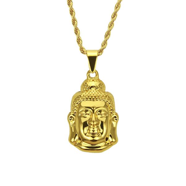 new men women punk buddha head pendant chain gold plated hip hop pendants necklace fashion jewelry gift, Silver
new men women punk buddha head pendant chain gold plated hip hop pendants necklace fashion jewelry gift, Silver