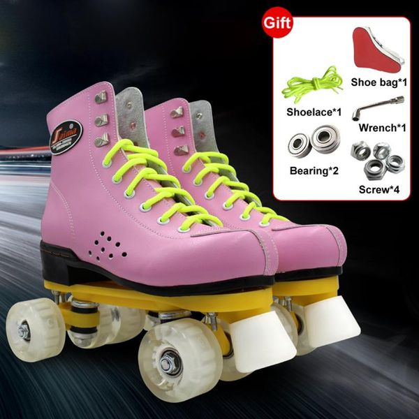 pink artificial leather flash roller skates double line skates sliding roller sneakers training skate shoes patines
pink artificial leather flash roller skates double line skates sliding roller sneakers training skate shoes patines