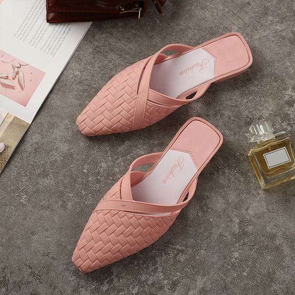 women slippers ladies fashion sandals summer soft weaving comfort low heels pointed toe woman shoes fashion zapatos mujer 2020, Black
women slippers ladies fashion sandals summer soft weaving comfort low heels pointed toe woman shoes fashion zapatos mujer 2020, Black