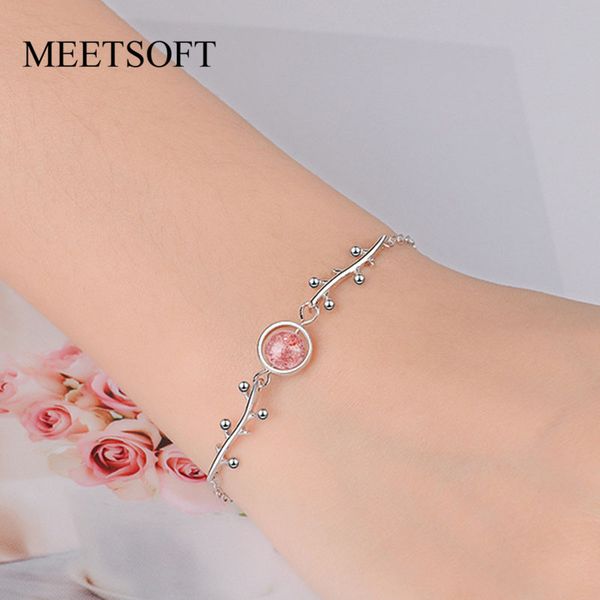 link, chain meetsoft silver color accessories trendy strawberry bracelets for women little leaf orb jewelry gift, Black
link, chain meetsoft silver color accessories trendy strawberry bracelets for women little leaf orb jewelry gift, Black