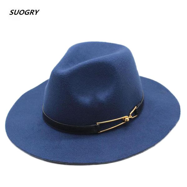 suogry autumn winter women men felt fedora hats with belt buckle wide flat brim sun formal hat panama cap for unisex, Blue;gray
suogry autumn winter women men felt fedora hats with belt buckle wide flat brim sun formal hat panama cap for unisex, Blue;gray