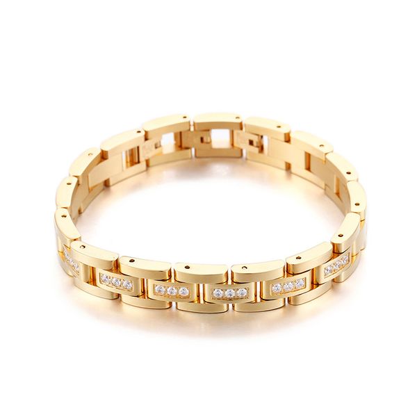 gold color stainless steel bracelet for women with cz stones female bracelets jewelry, Black
gold color stainless steel bracelet for women with cz stones female bracelets jewelry, Black